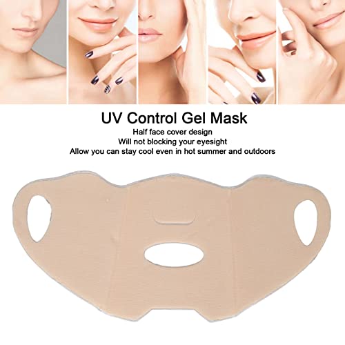 4pcs Proteção solar Máscara facial UV Bloqueio de meia tampa de resfriamento Cuidado com a pele aquecida Máscara de