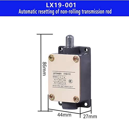 Modband LX19-001 111 121 222 Chave de limite Contatos de prata Auto-retenção 1NO 1NC 5A Limitador de micro-movimento do interruptor de viagem 1pcs