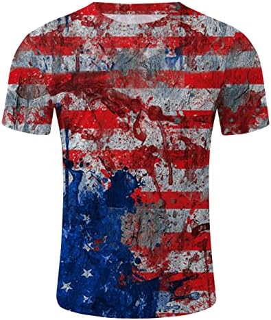 Camisas patrióticas masculinas soldados de manga curta Camisetas 2023 Summer Casual EUA Flag retro Tops gráficos Tees atléticos