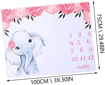 Toyvian Milestone Blanket Baby Milestone Blanket Mestal Milestone cobertor mensal cobertor Presente infantil Plexho