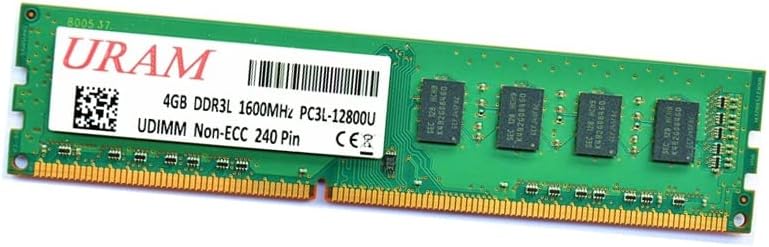 Memória da área de trabalho URAM 4GB DDR3L/DDR3 1600MHz PC3L-12800U 1.35V Dimm Samsung IC Ram Stick para atualização
