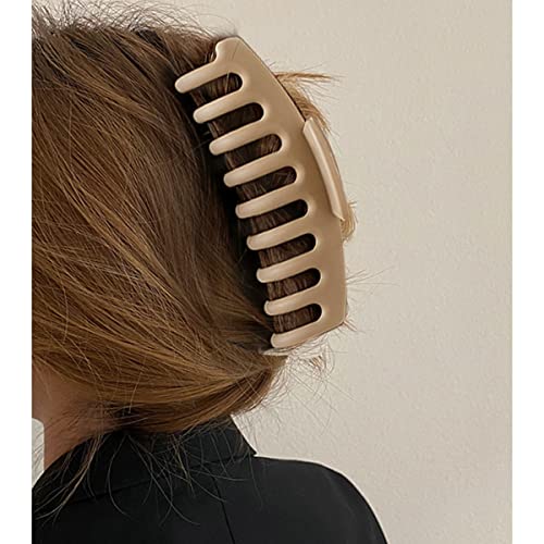Pacote de 8 clipes de cabelo de 4,3 para mulheres e meninas, hold hold garra fosco clipes para mulheres cabelos grossos