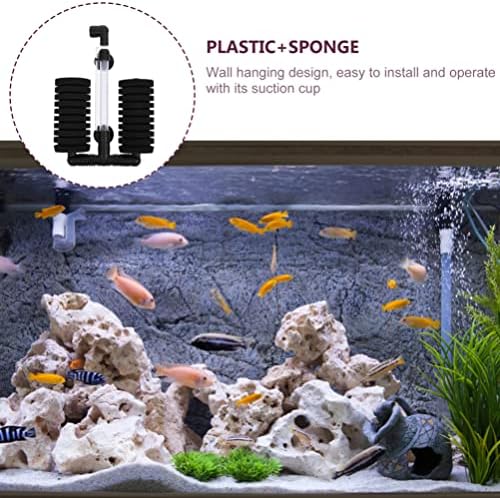 Filtro de aquário de aquário patkaw duplo filtro de esponja filtro aquário filtro de esponja betta fry camarão e filtro de espuma de peixe pequeno para água fresca e filtros de tanque de peixes de água de água salgada