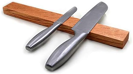 Guangming - Suporte de faca magnética para parede | Corrija com ou sem parafusos | Faixa magnética de madeira em madeira
