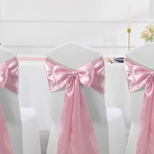 Manyshofu 12pcs cetim blush rosa mesa de mesa - 12 x 72 polegadas de tamanho longo, decoração do corredor de mesa de festas Decorações de casamento brilhante e suaves Runner de mesa para banquetes
