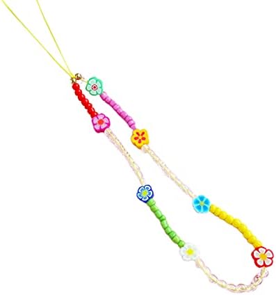 Ikaxiyo Keychain Chain Chain Chain Colorful -Lost -Continho de telefone com miçangas para meninas para meninas