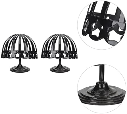 Alipis 2pcs Hair Black Stand: Para um rack de armazenamento decorativo de mesa CM mostra o chapéu de metal de metal plástico Fedora