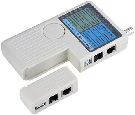 Yihexuankeji RJ45 Testador de cabo de rede, RJ45 / RJ11 / USB / BNC Detector de rastreador de cabo LAN Rastreador, teste instalado