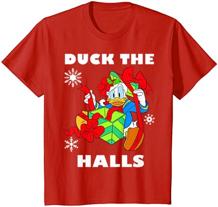 Disney Donald Duck The Halls Christmas Retrato T-shirt