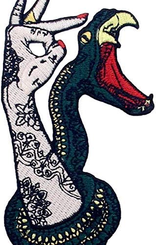 Floral Snake e Witchy Hand Patch Applique Bordge Blegge ferro em costura no emblema