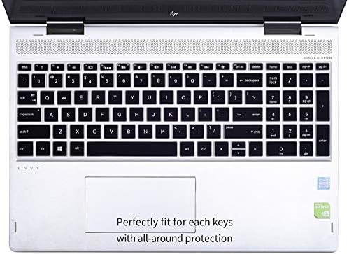 Tampa do teclado para laptop HP 15,6 15-DW 15-DY 15-EF 15-DB/DA 15-BS/BW 15T 15Z 15T-DY200 15T-DW300/HP ENVY x360 2-em-1 15.6/HP Specter X360 15T EB0043DX/ HP Envy 17 17,3 17T 17m 17 por 17-BS 17-BW, preto