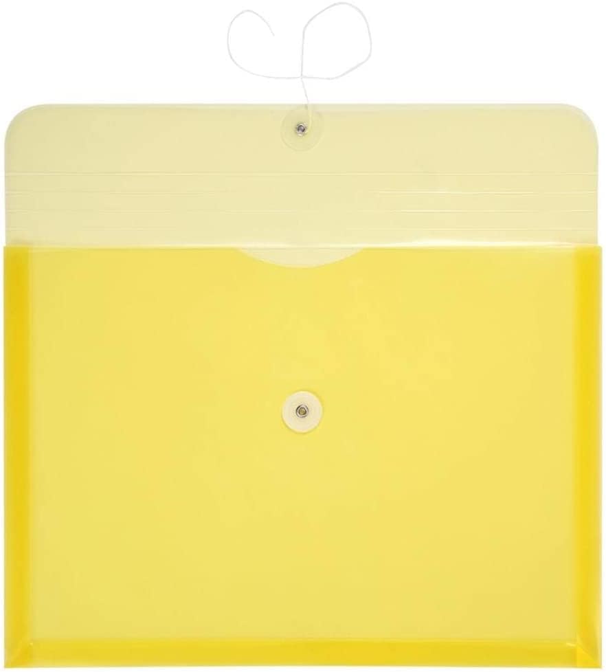 Envelopes de plástico, Tieno 24 Pack Tamanho Legal Envelopes poli com fechamento de cordas pasta expansível de reforço amarelo, azul,