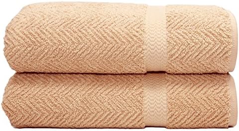 Linum Home Textiles Herringbone Folha de banho de algodão turco