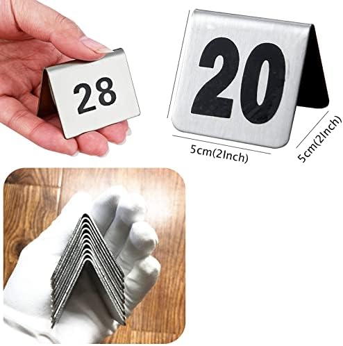 V3Vogue Place Cards e Número da tabela - Para festas de restaurantes Casamentos Sinais de mesa - Pilhas de placas de números de mesa