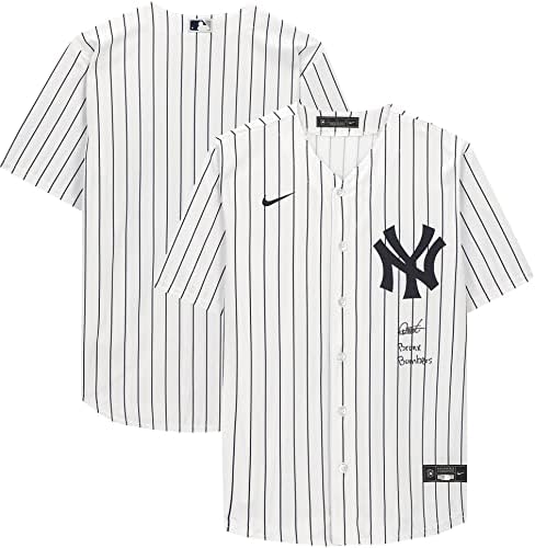 Deivi Garcia New York Yankees autografou White Nike Réplica Jersey com inscrição Bronx Bombers - camisas MLB autografadas