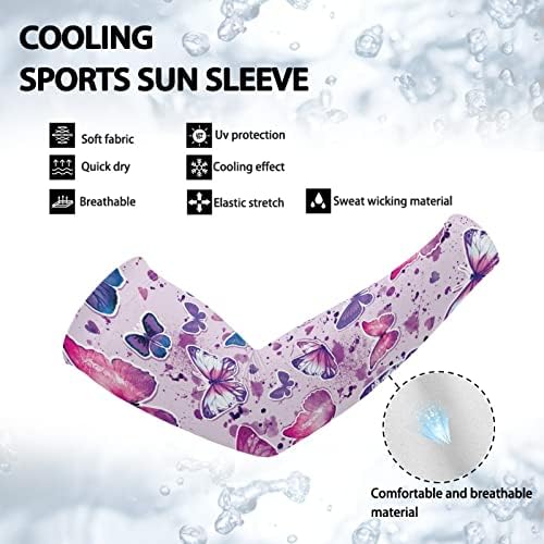 Mangas de braço de clohomin ao ar livre Sports Sleeves refrigerantes Sun Protection Arm Sleeve Conjunto de 2pcs