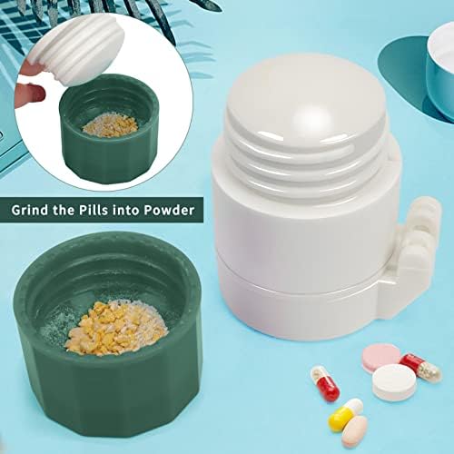 Muranana Pill Cutter e Crusher, [3 em 1] Brusher Splitter Grinder, 2pcs Cutter Splitter para pílulas pequenas, vitaminas,