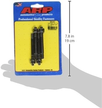 ARP 2002412 Kit de pino do carburador, aço moly cromo com acabamento de óxido preto, 4 pacote, para aplicativos de dominador selecionados com espaçador de 1/2 ou 1