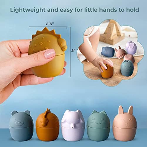 Bee Petite - Brinquedos de Banho de Silicone Squirt Animals Montessori para crianças crianças | Fácil de limpar o brinquedo da piscina,