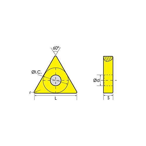 HHIP 6002-0023 TNMG 433 TIN C5 Triângulo Rake Negativo Inserção de carboneto, 1/2 IC