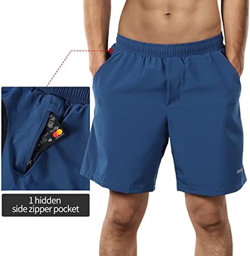 Treino masculino de BergrISar Running Shorts 2 em 1 academia atlética 7 Treinando ajuste seco com bolsos