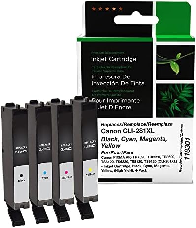 Cartuchos de tinta de alto rendimento remanufaturados de trevo substituto para a Canon 2037C005 CLI-281XL | Ciano,