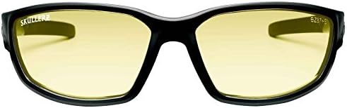 Óculos de sol de segurança de Skullerz Kvasir Ergodyne - Moldura preta, lente de espelho prateado