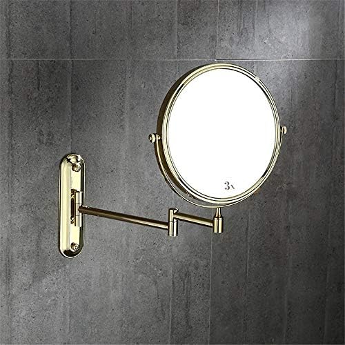 Luofdclddd espelho ， espelho de maquiagem de 8 polegadas de 8 polegadas de vanguarda de banheiro rotativo, espelho de maquiagem