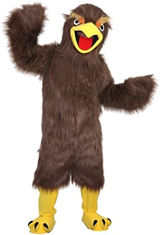 Fantas de desenho animado de Brown Eagle Mascote de mascote com máscara para adultos para festas de cosplay Vestido de Halloween