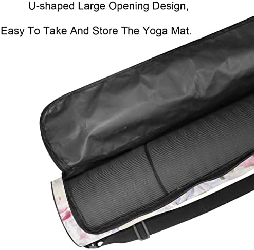 Mayflower Yoga Mat Bags Full-Zip Yoga Carry Bag for Mulher Men, Exercício portador de tapete de ioga com cinta ajustável