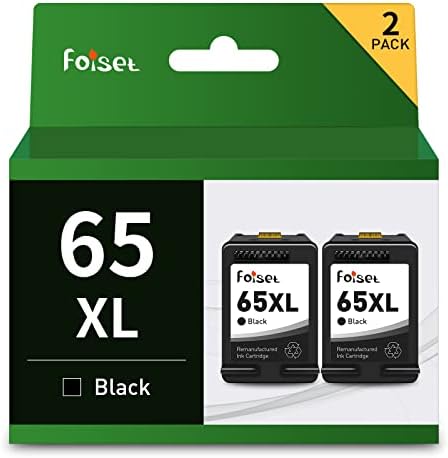 FOISET Remanufatured to HP 65 Black Tink Cartuction Substituição para HP Ink 65 Ink Cartidge para inveja 5055 5052 5058 DeskJet 3755 2655 3720 3722 3723 3752 3758 2652 2624 High rendimento