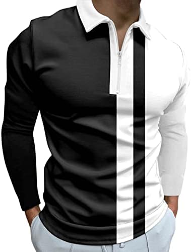 Wocachi 2022 Camisas pólo para homens, manga comprida Houndstooth Patchwork Tops Tops Streetwear Casual Muscle Designer Shirt