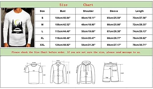 Xxbr masculina de manga longa masculina Fall Slim Fit Mountain Elephant Print Crewneck Tee Tops Athletic Sports Casual camisetas