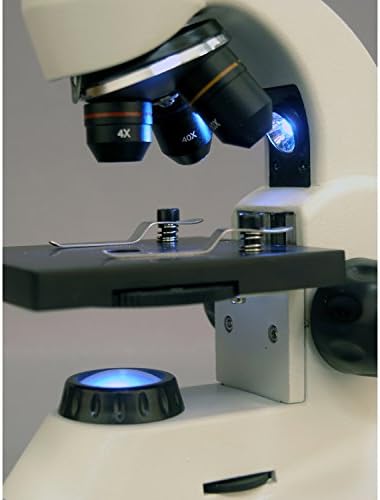 Microscópio monocular composto M120B-2L-PB10 Microscópio monocular composto, oculares wf10x e wf20x, ampliação 40x-800x,