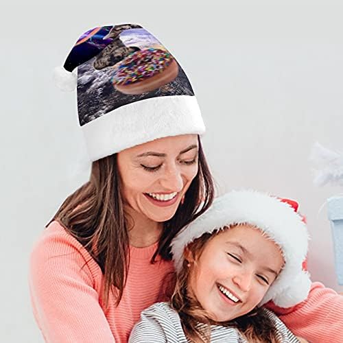 Donut Cat Christmas Hat para Cosplay de Festas de Férias de Ano Novo