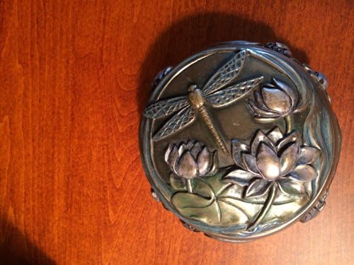 Dragonfly with Flowers Art Nouveau Design Jewelry Box