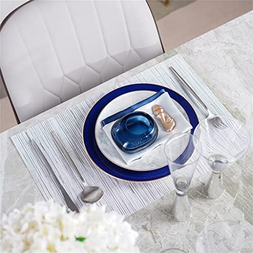 N/A Blue Tableware Set Conjunto de mesa Cerâmica Cerâmica Placa de jantar Placemat Combinação de fivela de guardanapo