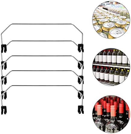 Baluue Gabinet Plataforma 5pcs Divisores de prateleira de supermercados Racks de armazenamento de arame de metal Separador VERTICAL