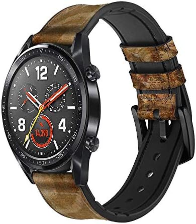 CA0753 Relógio de papel vintage steampunk couro relógio inteligente Band Strap for wristwatch smartwatch smart watch size