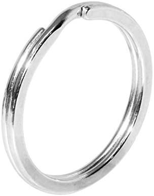 Mandala cria grandes anéis de chave plana de aço inoxidável para artesanato, chaves, chaveiros, 20 peças