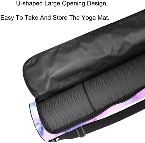 Tie Dye Purple Imprimindo Bolsas de Mate de Mat Yoga Full-Zip Yoga para homens, Exercício de ioga transportadora com alça