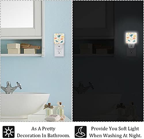 Tartarugas Sea Led Night Light, Kids Nightlights for Bedroom Plug Int Wall Night Lamp Brilho ajustável para escadas