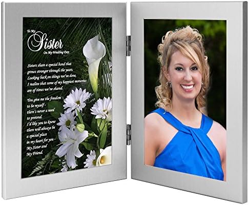 Presentes de poesia Presente de casamento irmã de noiva a empregada doméstica ou matrona de honra, adicione foto de 4x6 polegadas