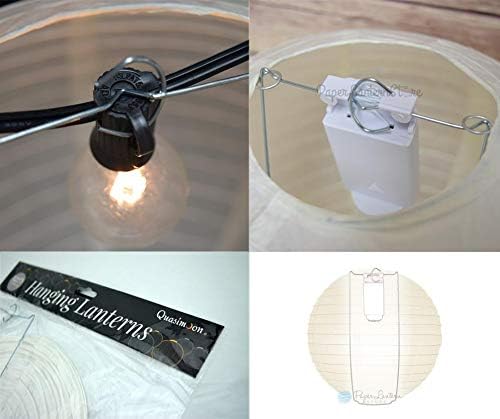 Quasimoon PaperLanternstore Decorative Paper Lantern - Lanterna de papel redonda - Decoração de casamento e festa ideal ou sotaque em casa, iluminação opcional
