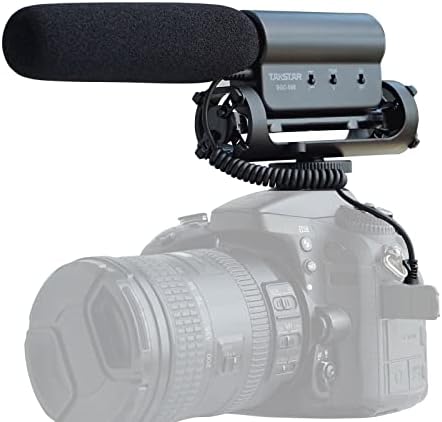 Takstar SGC-598 Microfone, microfone de espingarda universal para iPhone, Android Phone, Canon/Nikon/Sony Camera & Camering, microfone de vídeo com montagem de choque, pára-brisas e tomada de 3,5 mm