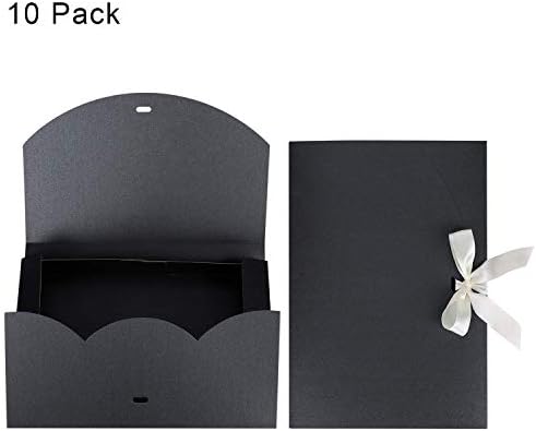 10pcs retângulo apresenta caixa de papelada presente caixa de embalagem com fita Bowknotnot Bracelet colar camisa de lingerie