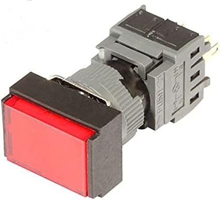 INTERRUPTOR DE 16MM Indicador de retângulo de redefinição automática 5A 220VAC SPDT F16-291 DIP Top Red Color e Original -