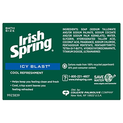 Sabão de barra de explosão gelada da primavera irlandesa para homens, sabonete para homens, cheiro fresco e limpo por