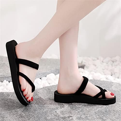 Sandálias de cunha para mulheres largura de largura redonda/quadrado de dedo do dedo do pé
