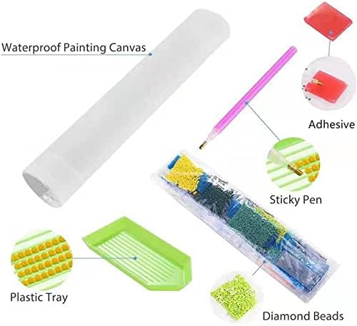 Kits de pintura de diamante DIY 5D para adultos, pinturas de bordados de broca completa de broca de broca de strass com pintura